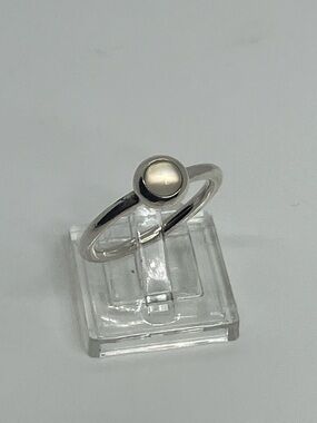 Pandora 925 Sterling Silver Moonlight Kiss Grey Moonstone Ring | 190609MS